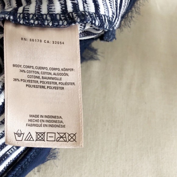 Anthro Vanessa Virginia Indira Stripe Top Blue XS - Picture 7 of 7